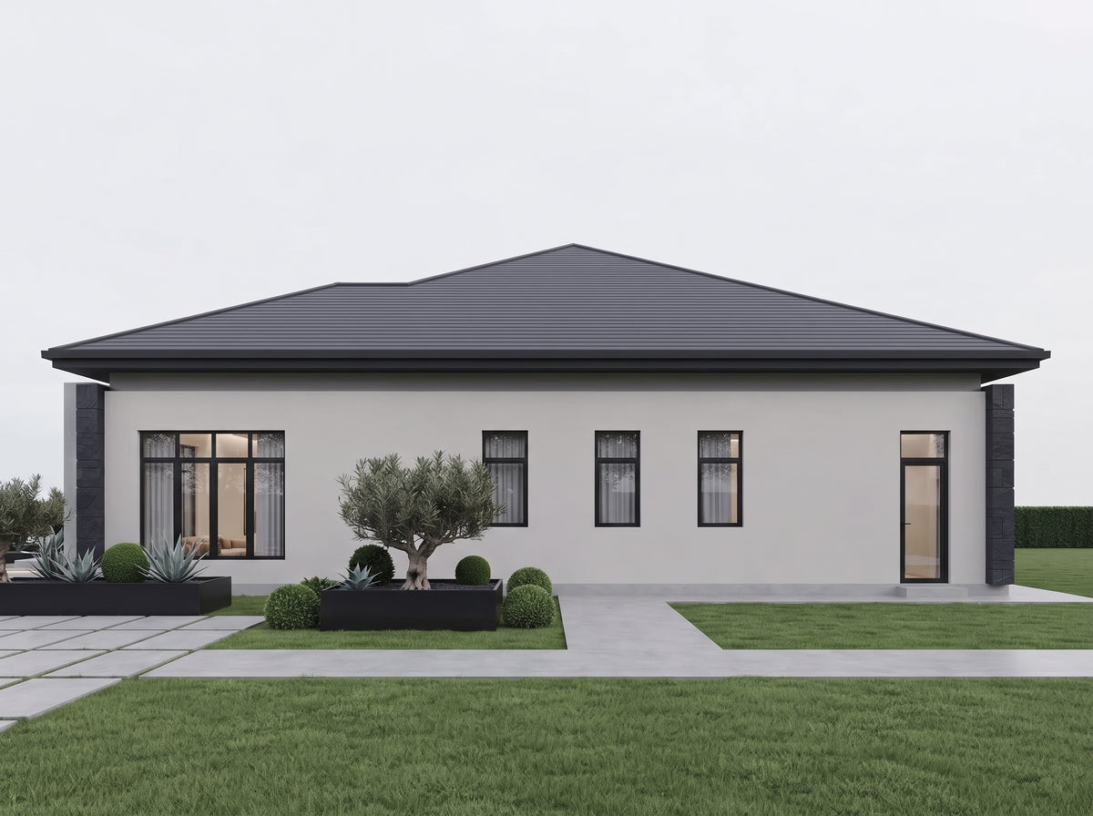 The Onyx Crest Residence | Modern Minimalist Luxury Bungalow Design