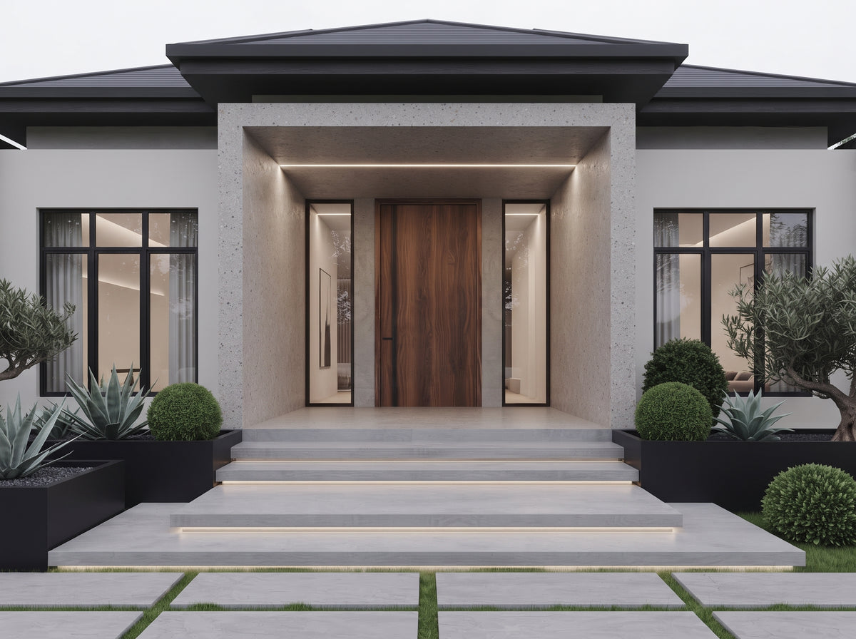 The Onyx Crest Residence | Modern Minimalist Luxury Bungalow Design