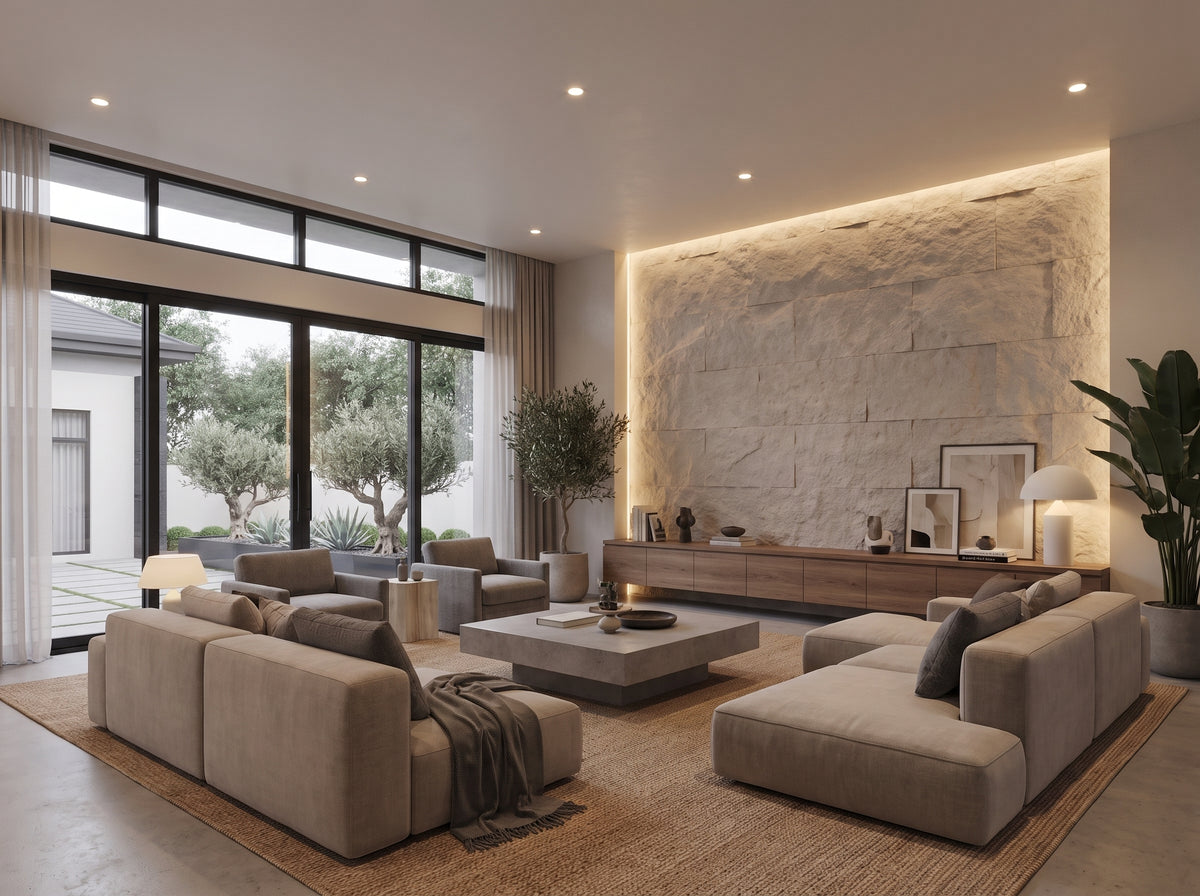 The Onyx Crest Residence | Modern Minimalist Luxury Bungalow Design