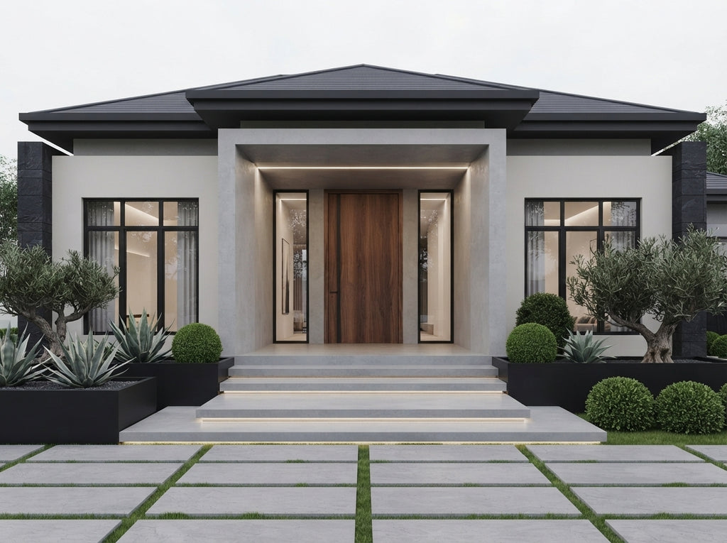 The Onyx Crest Residence | Modern Minimalist Luxury Bungalow Design